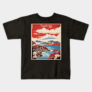 Tsushima Japan Vintage Poster Tourism Kids T-Shirt